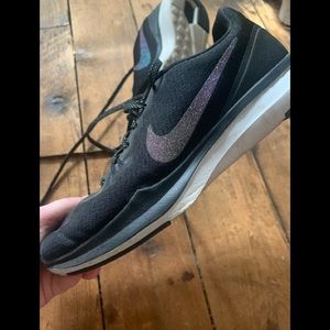 black glitter nike trainers